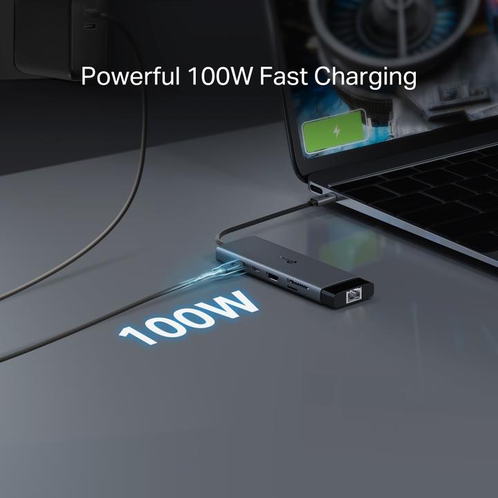 Produktbild TP-Link USB Hub USB Type-C 6-Port Hub UH9120C (USB-C, 9 Ports)