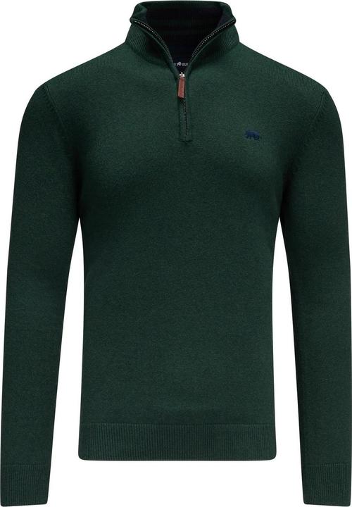 Actual product image Raging Bull Mens Classic Knitted Cashmere Blend Quarter Zip Jumper (XXL)