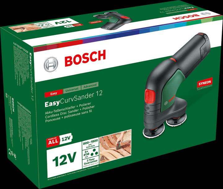 Produktbild Bosch Home & Garden EasyCurvSander 12 (Exzenterschleifer, 902297 W)