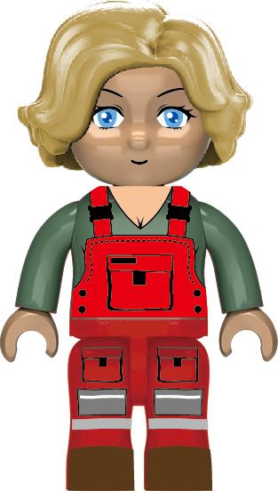 Actual product image Kiddicraft KIDDIZ figure pack construction crew