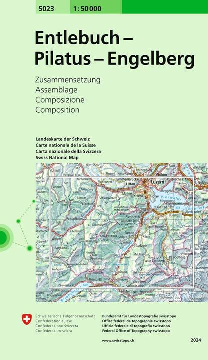 Immagine prodotto Mappa 1:50'000 5023 Entlebuch-Pilatus-Engelberg