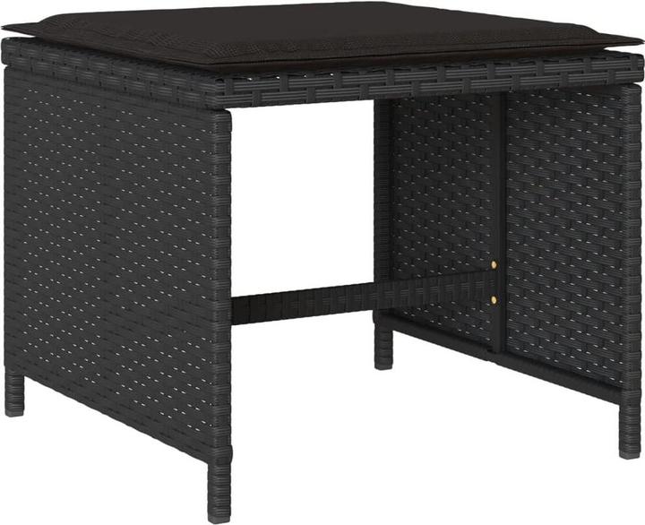 Produktbild VidaXL Gartenmöbel Essgruppe Gartengarnitur Sitzgruppe 15tlg Schwarz Poly Rattan (275 cm)