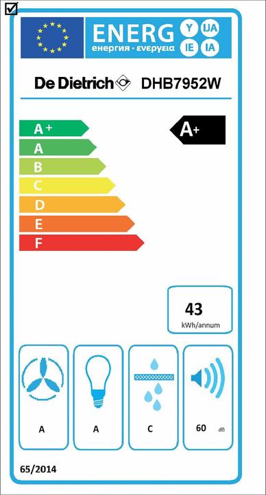 Energy Label De Dietrich DHB7952W (Wall hood)