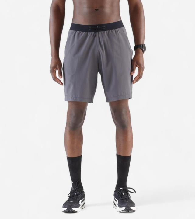 Kalenji Short de running respirant Homme - KIPRUN Run 500 Dry Gris