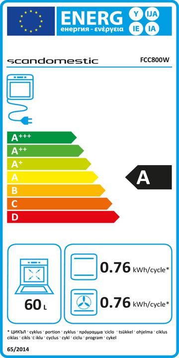 Energie-Label Scandomestic FCC800W