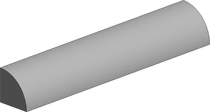 Produktbild Aztek 35cm Viertelrund, opak P-Styren 2.5mm (3 stk)