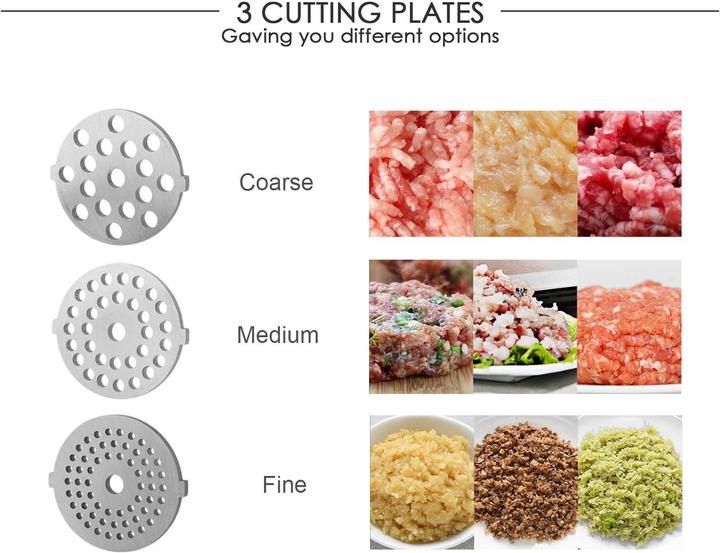Actual product image Coocheer Stainless Steel Meat Grinder, Large