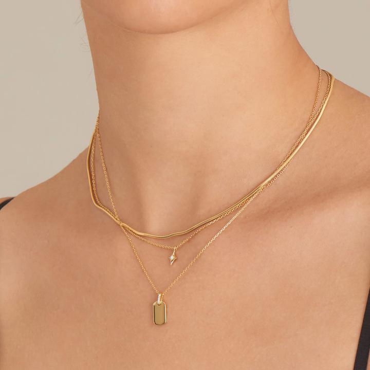 Produktbild Ania Haie Halskette Snake Chain 925 Sterling Silber (925er Silber, 38 cm)