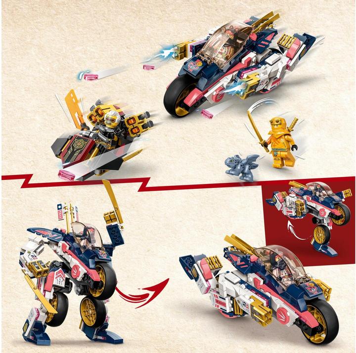 Image du produit LEGO Ninjago Le méca de Sora se transforme en vélo de course (71792). (71792, LEGO Ninjago)