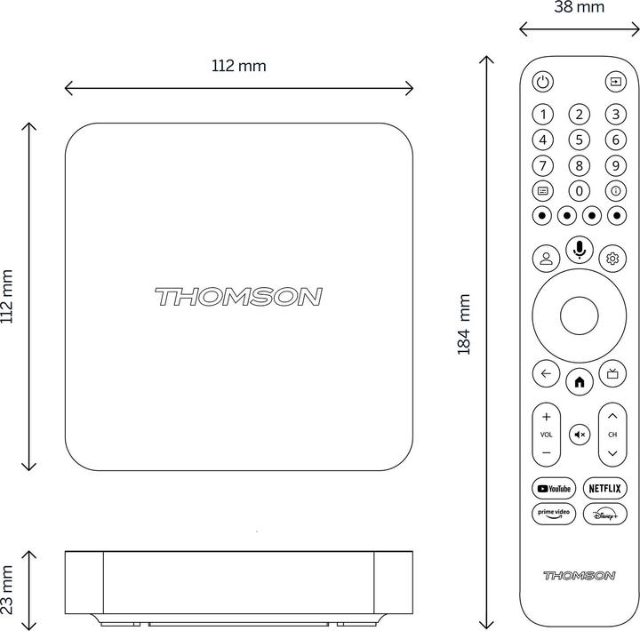 Produktbild Thomson Streaming BOX: 4K UHD Google TV (8 GB, iOS 12)
