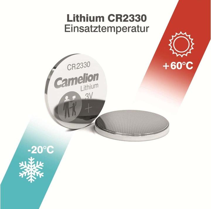 Immagine prodotto Camelion CR2330C 13001330 Pile a bottone al litio 3 Volt CR2330/ 1 pezzo 167158 (1 pz., CR2330, 260 mAh)