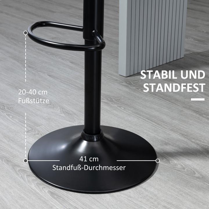 Produktbild Homcom Barhocker-Set höhenverstellbar und mit Fussring