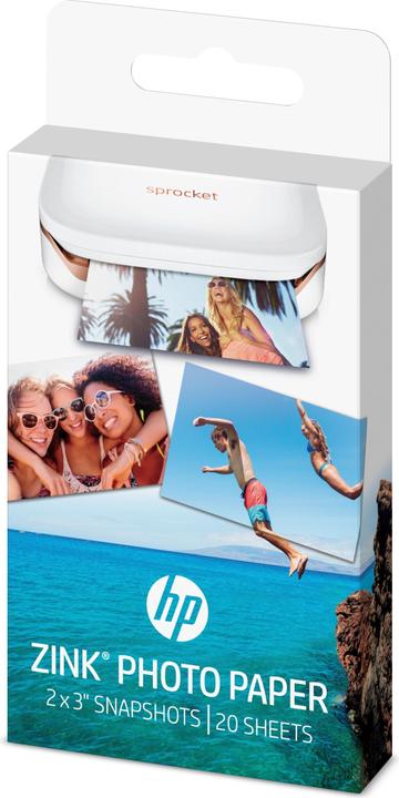 HP Sprocket Fotopapier Zink (290 g/m², Foto (5x7.6cm), 20 x)