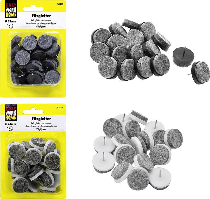 Actual product image Easy Work Felt glider set (Felt gliders, 24 Piece)