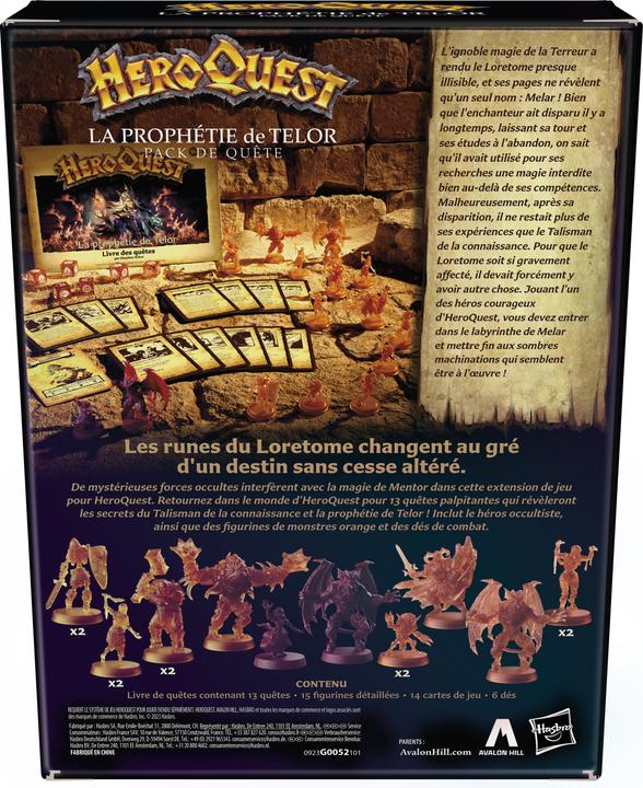 Actual product image Hasbro Gaming HeroQuest The Prophecy of Telor Adventure Pack, HeroQuest base game required (French)