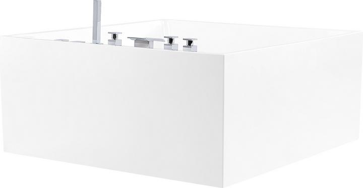 Produktbild Beliani Whirlpool Badewanne freistehend weiss quadratisch 130 x 130 cm TAHUA (339 l, 130 cm)