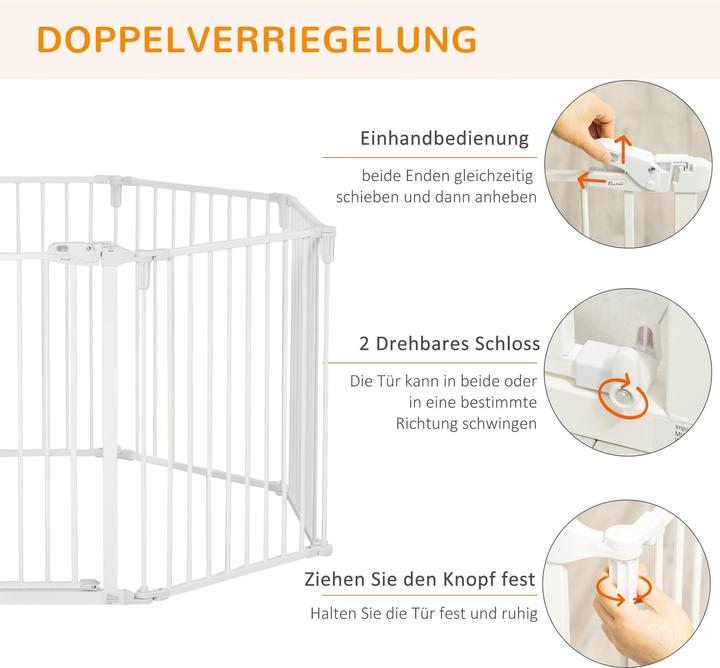 Image du produit PawHut Barrière pour chiens composée de 8 panneaux (62.50 cm)