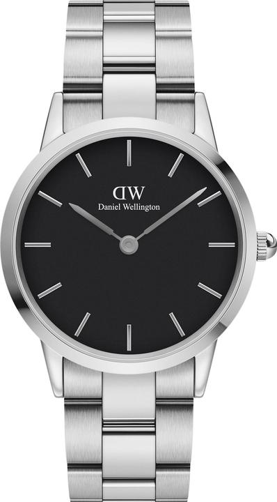 Immagine prodotto Daniel Wellington Iconic Link Nero Argento (28 mm) (Orologio da polso analogico, 28 mm)
