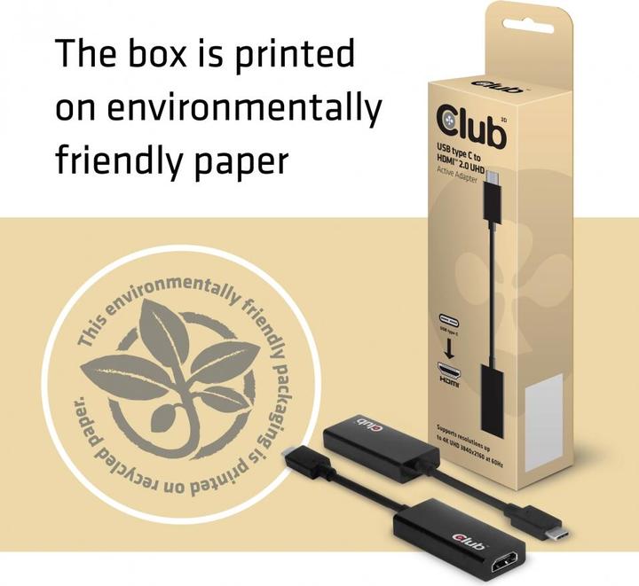 Produktbild Club 3D USB-C zu (HDMI, 10 cm)