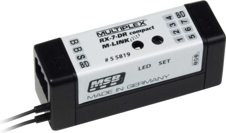 Actual product image Multiplex Receiver RX-7-DR compact 2.4 GHz M-LINK