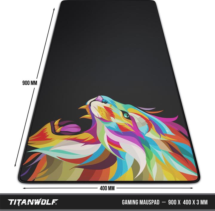 Image du produit Titanwolf Tapis de souris gaming, 900 x 400mm Tapis de souris XXL, améliore la précision et la vitesse (XXL)