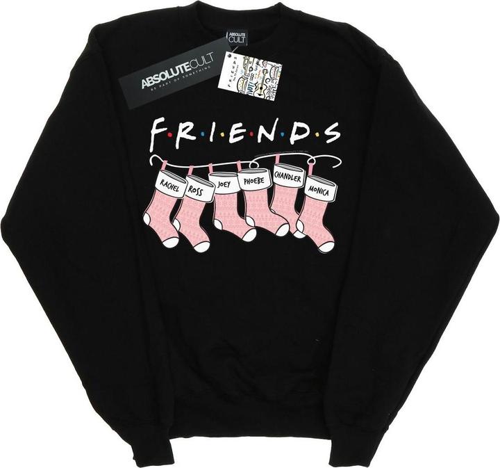 Actual product image Friends Womens/Ladies Christmas Stocking Logo Sweatshirt (S)