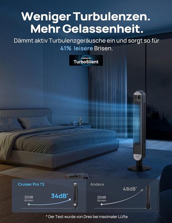 Immagine prodotto Dreo Smarter Turmventilator - Cruiser Pro T2S (48 dB)