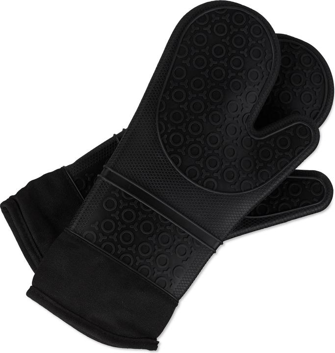 Relaxdays Ofenhandschuhe (Silikon, Baumwolle)
