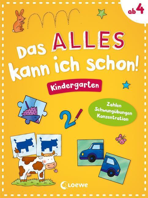Actual product image Das alles kann ich schon! Kindergarten (German, Loewe Creative, Loewe learning and puzzles, Angelica Penner, 2021)