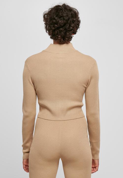 Actual product image Urban Classics Ladies Cropped Rib Knit Zip Cardigan - 19407 (XXL)