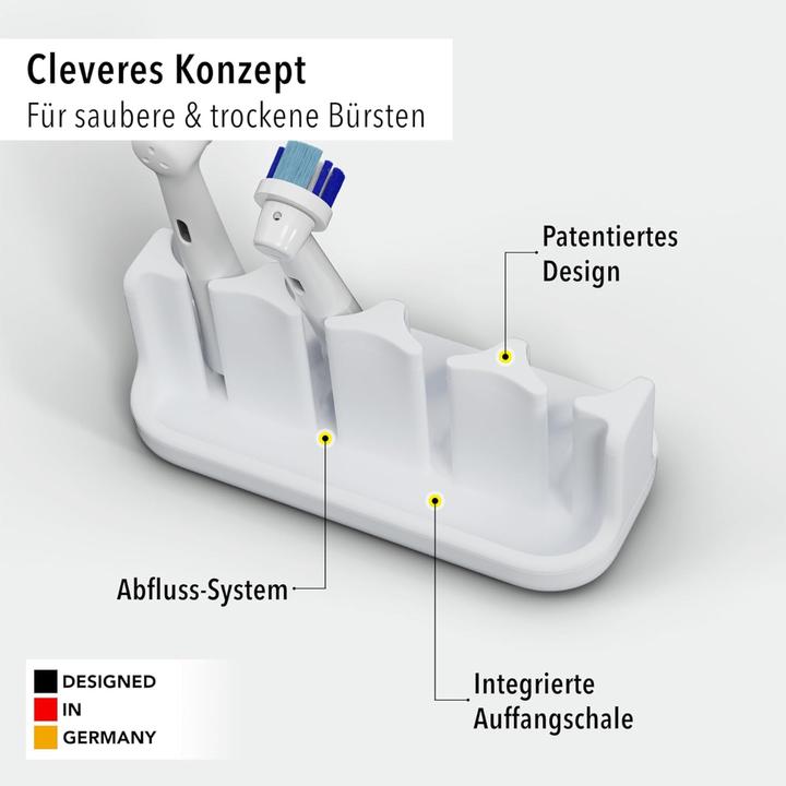 Produktbild Qikfresh Aufsteckbürstenhalter 4er Weiss (Zahnbürstenhalter)