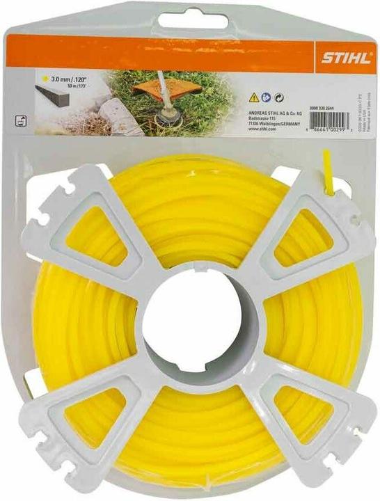 Produktbild Stihl 9302644 Mähfaden quadratisch 3.0mm x 53 m Trimmerfaden, 55m (Rasentrimmer, Trimmerfaden + Fadenspule)