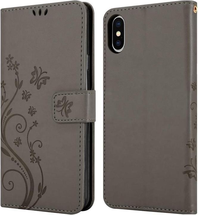 Actual product image Cadorabo Flower Book Cover (Apple iPhone XS, Apple iPhone X)