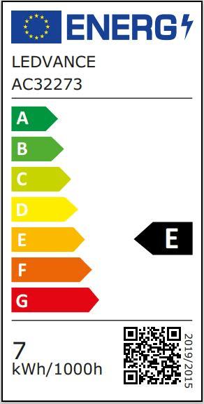 Energy Label Osram Led Three Step Dim Classic A (E27, 6.50 W, 806 lm, 1 x, E)