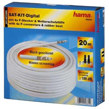Produktbild Hama SAT-Anschluss-Kit Digital (100 dB, SAT Kabel)
