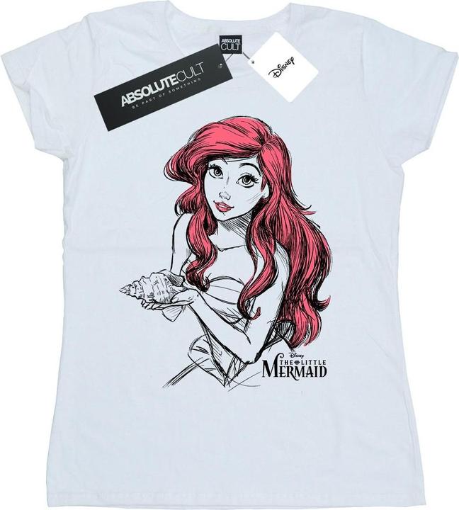 Immagine prodotto Disney Ariel Shell Sketch Maglietta Donna (S)