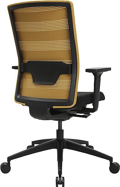 Immagine prodotto Topstar Sedia girevole da ufficio AirWork, con braccioli, sincromeccanismo, nero, ocra.