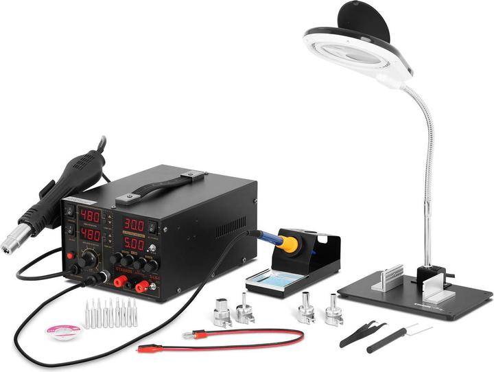 Produktbild Stamos Lötstation Digitale 1000W Smd Rework Lötkolben Heissluftkolben Lötspitzen Esd