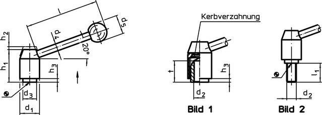 Image du produit Halder Leviers de serrage réglables (M6)