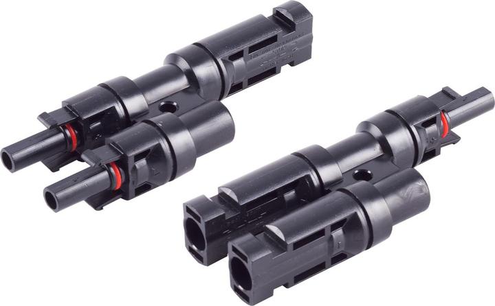 Image du produit Shiverpeaks S/CONN maximum connectivity PV4 T-Adapter Set, 2/1, IP68, 1.5kV, noir (Fiche solaire)