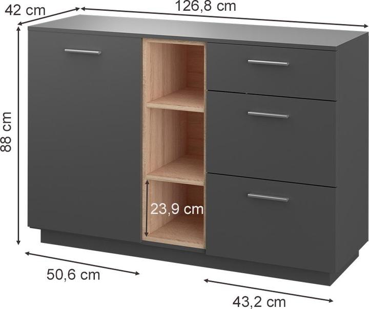 Produktbild Vicco Beatrice (126 x 42 x 88 cm)