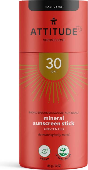 Produktbild Attitude Stift unparfürmiert (Sonnencreme, SPF 30, 85 ml, 120 g)