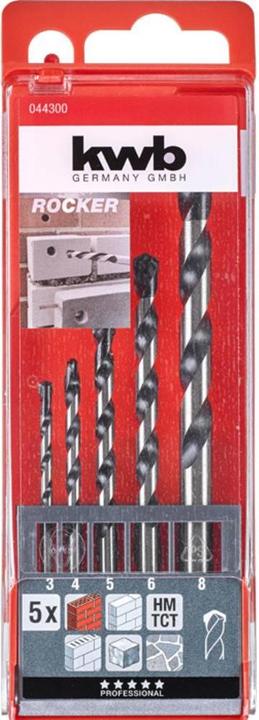 Actual product image kwb Rocker concrete and masonry drill set 5 pcs. (6 mm, 8 mm, 3 mm, 4 mm, 5 mm)
