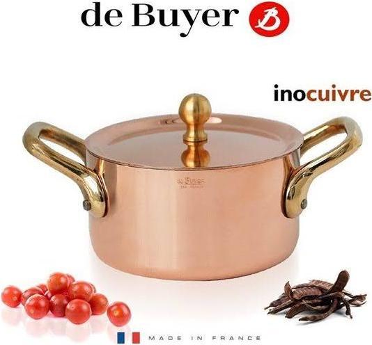 Actual product image de Buyer Inocuivre roasting pan with lid (16 cm, Casserole + Stewpot, Stainless steel, Copper)
