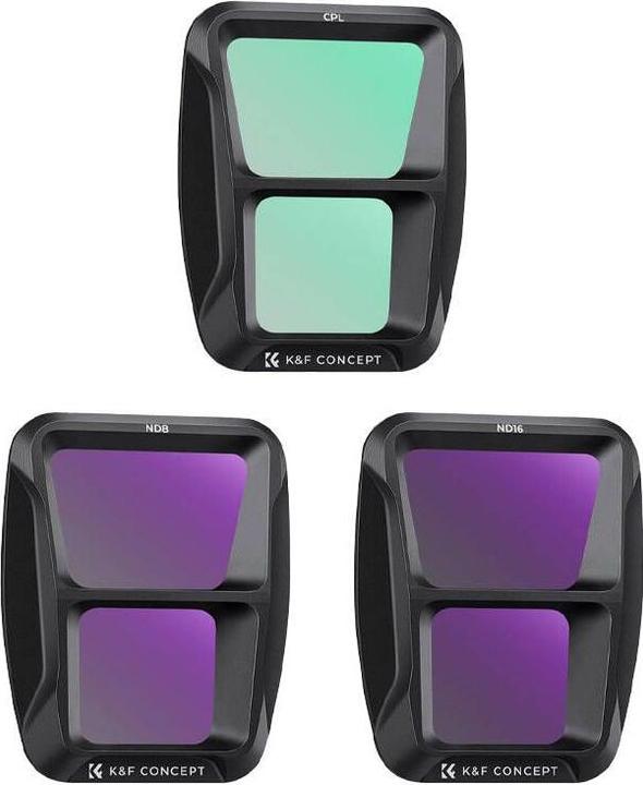 Produktbild K&F Concept Filters CPL+ND8+ND16 Kit for DJI Air 3 (Drohnen Filter, DJI Air 3)