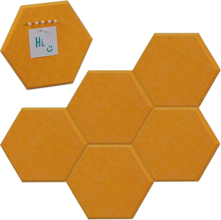 Actual product image Relaxdays 6x felt pinboard (Bulletin board, 30 x 1 x 26 cm)