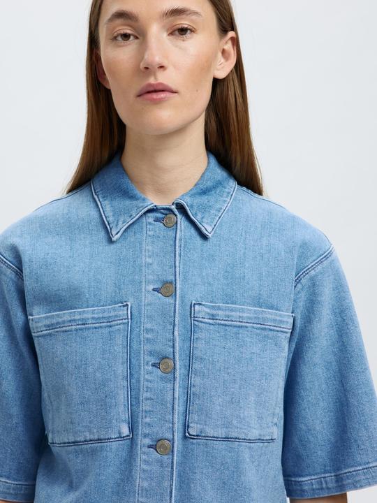 Actual product image Selected Femme Denim Kurzarmhemd (34)