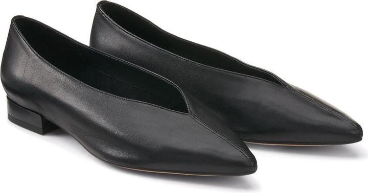 La Redoute Collections Flache Lederballerinas mit spitzer Zehenkappe