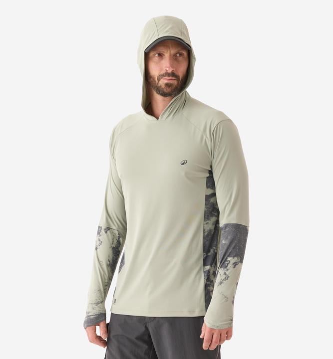 Actual product image Caperlan Angelshirt Anti-UV 500 Kapuze LSF 50+ grün (L)