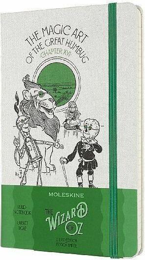 Produktbild Moleskine Notizbuch Zauberer Oz L/A5 851281 liniert,weiss,240 S. HC (A5, Liniert, Weicher Einband)